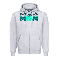 Heather Grey Volleyball Mom Zipper Hoodie - Bettercallsaul