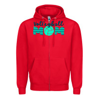 Red Volleyball Mom Zipper Hoodie - Bettercallsaul