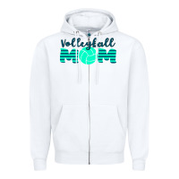 White Volleyball Mom Zipper Hoodie - Bettercallsaul