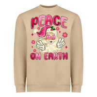 Mushroom peace on earth Heavyweight Sweatshirt - MaliasSmallBusiness