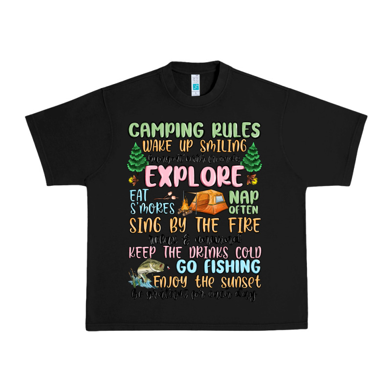 Camping Rules Urban Heavy Tee by MaliasSmallBusiness | Teevron
