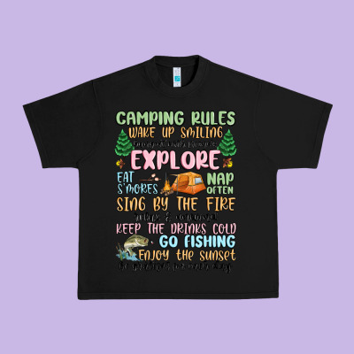 Camping Rules Urban Heavy Tee Designed By Maliassmallbusiness