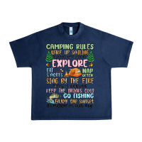 Navy camping rules Urban Heavy Tee - MaliasSmallBusiness