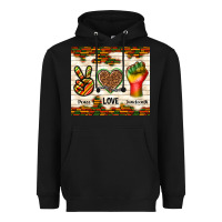 Black peace love juneteenth Heavyweight Hoodie - TumblerDesignByShophia
