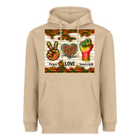 Mushroom peace love juneteenth Heavyweight Hoodie - TumblerDesignByShophia
