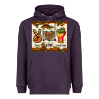 Plum peace love juneteenth Heavyweight Hoodie - TumblerDesignByShophia