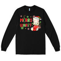 Black merry what christmas cat Long Sleeve Tee - MaliasSmallBusiness