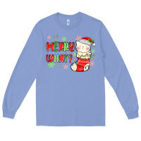 Colony Blue merry what christmas cat Long Sleeve Tee - MaliasSmallBusiness
