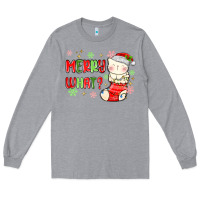 Heather Grey merry what christmas cat Long Sleeve Tee - MaliasSmallBusiness