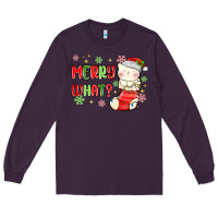 Plum merry what christmas cat Long Sleeve Tee - MaliasSmallBusiness