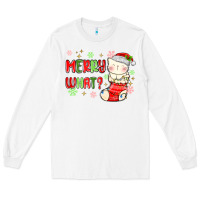 White merry what christmas cat Long Sleeve Tee - MaliasSmallBusiness
