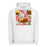 Pigment Lunar Rock Easter Bunny With Hamper Seamless Pattern Urban Hoodie - BundleAndBundleShop