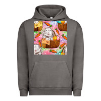 Pigment Tornado Easter Bunny With Hamper Seamless Pattern Urban Hoodie - BundleAndBundleShop