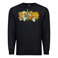 Black 2024 skeleton middle finger new year Premium Sweatshirt - CowGirlArtShop