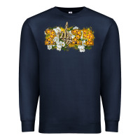 Navy 2024 skeleton middle finger new year Premium Sweatshirt - CowGirlArtShop