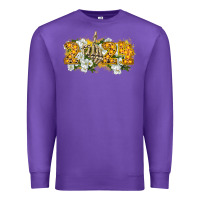 Purple 2024 skeleton middle finger new year Premium Sweatshirt - CowGirlArtShop
