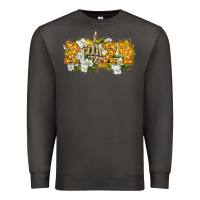 Smoke 2024 skeleton middle finger new year Premium Sweatshirt - CowGirlArtShop