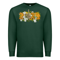 Sports Green 2024 skeleton middle finger new year Premium Sweatshirt - CowGirlArtShop