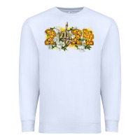 White 2024 skeleton middle finger new year Premium Sweatshirt - CowGirlArtShop