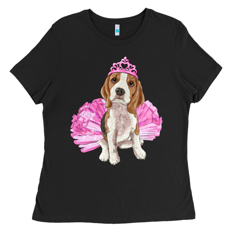 Balerina Beagle With Tutu Ladies Tee by RanaPortraitStore | Teevron