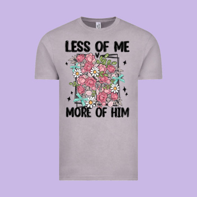 Less Of Me More Of Him Vintage Tee Designed By Maliassmallbusiness