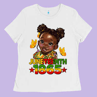 Juneteenth 1865 Afro Girl Ladies Tee Designed By Hra Design Shop