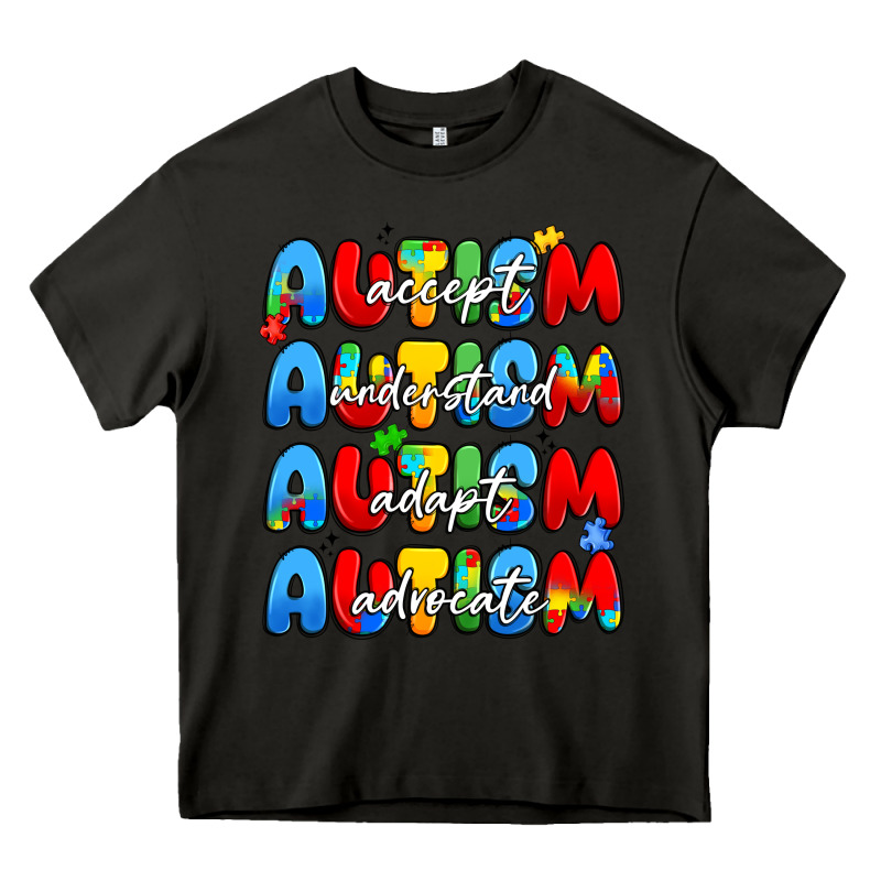Autism Accept Understand Adopt Advocate Heavy Core Tee by JahusDesignShop | Teevron
