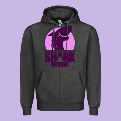Shark Week Zipper Hoodie Designed By Bettercallsaul