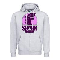 Heather Grey shark Week Zipper Hoodie - Bettercallsaul