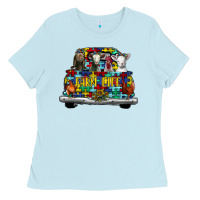 Baby Blue farm life truck autism Ladies Tee - CowhideDigitalArt