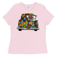 Bubblegum Pink farm life truck autism Ladies Tee - CowhideDigitalArt