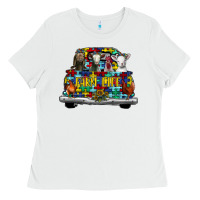 White farm life truck autism Ladies Tee - CowhideDigitalArt