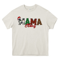 Cream mama claus Heavy Core Tee - BarkalooDesign