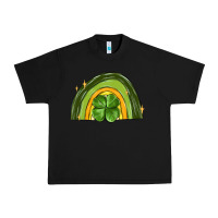 Black st patrick s day shamrock rainbow Urban Heavy Tee - MaliasSmallBusiness