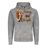Cloud Rock merry and bright black santa Vintage Hoodie - MaliasSmallBusiness