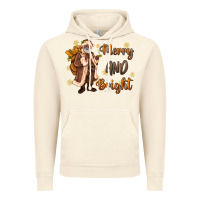 Vintage Artic merry and bright black santa Vintage Hoodie - MaliasSmallBusiness
