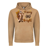 Vintage Camel merry and bright black santa Vintage Hoodie - MaliasSmallBusiness