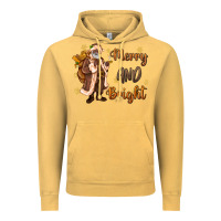 Vintage Mustard merry and bright black santa Vintage Hoodie - MaliasSmallBusiness