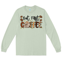Matcha but first coffee Long Sleeve Tee - MaliasSmallBusiness