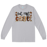 Moon Dust but first coffee Long Sleeve Tee - MaliasSmallBusiness