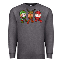 Charcoal Heather christmas reindeer polar bear snowman Premium Sweatshirt - CowGirlArtShop