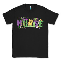 Black nurse mardi gras Classic Tee - MaliasSmallBusiness