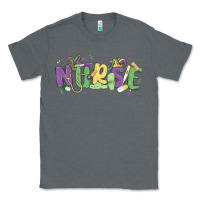 Charcoal Heather nurse mardi gras Classic Tee - MaliasSmallBusiness
