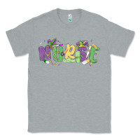 Heather Grey nurse mardi gras Classic Tee - MaliasSmallBusiness