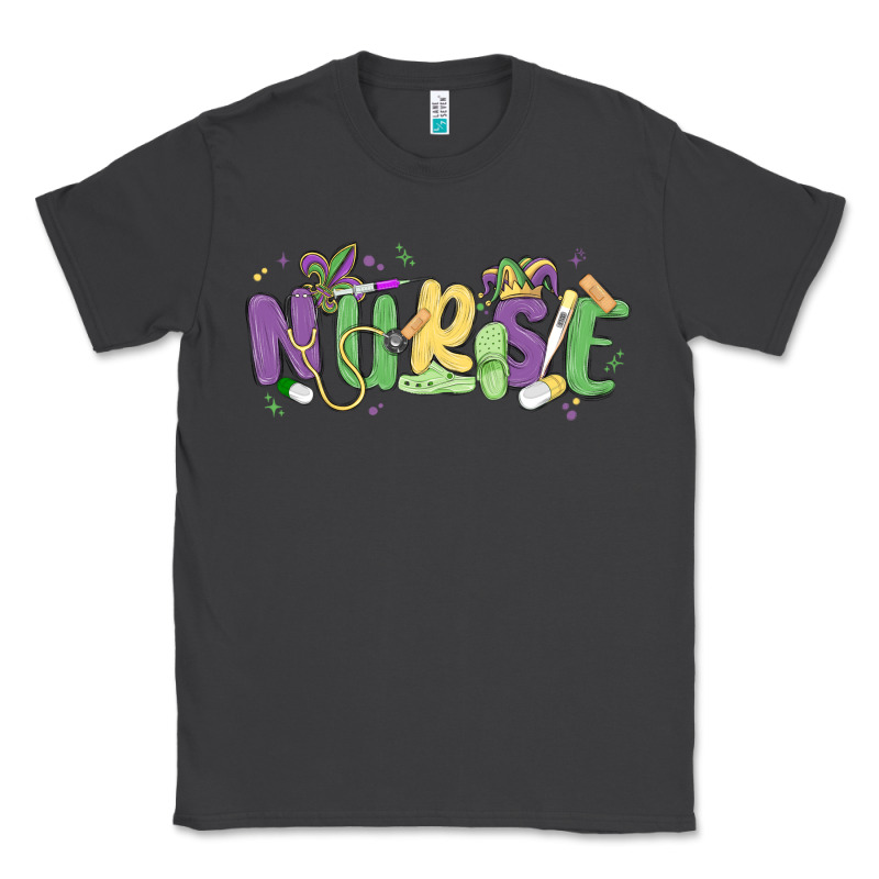 Nurse Mardi Gras Classic Tee by MaliasSmallBusiness | Teevron