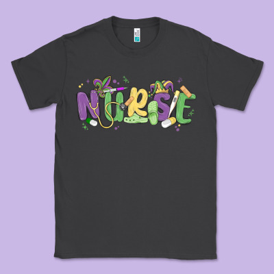 Nurse Mardi Gras Classic Tee Designed By Maliassmallbusiness
