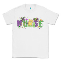 White nurse mardi gras Classic Tee - MaliasSmallBusiness