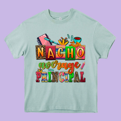 Nacho Average Principal Heavy Core Tee Designed By Adodesignshop