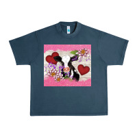 Midnight Navy lotus heart cow valentine Urban Heavy Tee - AdoDesignShop