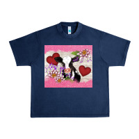 Navy lotus heart cow valentine Urban Heavy Tee - AdoDesignShop
